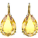 Swarovski Millenia Drop Pear Cut Earrings - Gold/Yellow