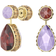 Swarovski Orbita Drop Earrings - Gold/Red/Purple