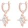 Swarovski Symbolic Star Hoop Earrings - Rose Gold/Transparent