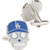 Cufflinks Inc LA Dodgers Sugar Skull Cufflinks - Silver/Blue/White