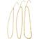 Adornia Curb Chain Paper Clip Chain and Herringbone Chain Necklace Set - Gold