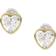 Fossil Sutton Valentine Heart Stud Earrings - Gold/Transparent