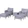 OutSunny 860-066V01 Outdoor Lounge Set, 1 Table incl. 2 Sofas