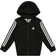 adidas Essentials 3-stripes Zip Hooded Jacket - Black (HF1887)