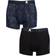CR7 Boy's Cotton Boxer Shorts 2-pack - Blue Print/Black (8400-51-559)