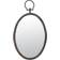Stonebriar Collection Rustic Oval Metal with Ring & Rivet Trim Wall Mirror 35.6x62.5cm