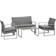 OutSunny 4 PCs Patio Rattan Wicker Sofa Set Conservatory Furniture w/ Cushion Outdoor Lounge Set