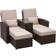 OutSunny 841-015 Outdoor Lounge Set, 1 Table incl. 2 Chairs