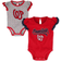 Outerstuff Nationals Scream & Shout Bodysuit 2-Pack - Red/Heathered Gray Washington