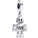Pandora Bestie Bot Robot Dangle Charm - Silver/Black/White
