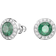 Swarovski Angelic Stud Earrings - Silver/Green/Transparent