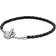 Pandora Moments Braided Bracelet with T Clasp - Silver/Black