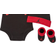 Nike Baby Jordan Box Set 3-Piece - Black/Gym Red (HA5105-010)