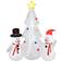 Homcom Christmas Inflatable Tree with Star and Snowmen Decoration 185cm
