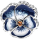 Pandora Pansy Flower Charm - Silver/Blue/White/Orange/Transparent