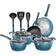 NutriChef Diamond Pattern Cookware Set with lid 11 Parts