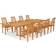 vidaXL 3059615 Patio Dining Set, 1 Table incl. 8 Chairs