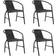 vidaXL 3107703 4-pack Garden Dining Chair