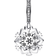 Pandora Sparkling Snowflake Double Dangle Charm - Silver/Transparent