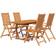 vidaXL 3079645 Patio Dining Set, 1 Table incl. 4 Chairs