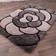 Modern 3D Carved Rose Brown, Grey, Silver 60x110cm