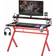 Homcom Daylla Gaming Desk- Black/Red