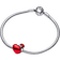 Pandora Christmas Heart Charm -Silver/Red/Transparent
