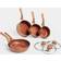 VonShef Copper Effect Cookware Set with lid 5 Parts