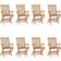vidaXL 3096595 8-pack Garden Dining Chair