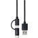 PNY 2in1 USB A-USB C/USB Micro-B 2.0 1m