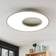 Lucande Durun white/silver Ceiling Flush Light 80cm