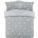 Star Printed Patterned Thermal Teddy Fleece Duvet Cover 53.9x78"
