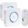 Mydome Arctic Square II Wireless Doorbell And Chime Kit With 2 Plug-In Receivers