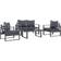 OutSunny 84B-640 Outdoor Lounge Set, 1 Table incl. 2 Chairs & 1 Sofas