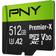PNY Premier-X microSDXC Class 10 UHS-I U3 V30 A2 100/90 MB/s 512GB +SD Adapter