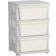 Homcom Kids Storage Units with 6 Drawers 3 Tier Chest Vertical Dresser