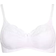 Yours Cotton Lace Trim Non-Padded Non-Wired Bralette - White