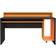 Flair Power Y Gaming Desk - Orange/Black, 1600x690x938mm
