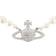 Vivienne Westwood Pearl Bas Relief Choker - Silver/Pearls/Transparent