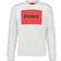 HUGO BOSS Cotton-Terry Sweater with Red Logo Print