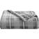 Nautica Lewes Ultra Soft Plush Fleece Blankets Grey (228.6x152.4cm)
