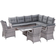 OutSunny 861-054V70 Outdoor Lounge Set, 1 Table incl. 4 Chairs & 2 Sofas