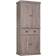 Homcom Colonial Dark Wood Grain Storage Cabinet 76x184cm
