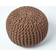 Homescapes Chocolate Brown Knitted Footstool Pouffe