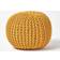 Homescapes Knitted Mustard Pouffe 35cm