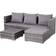 OutSunny 860-091V70 Outdoor Lounge Set, 1 Table incl. 2 Sofas