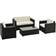 OutSunny 860-024GY Outdoor Lounge Set, 1 Table incl. 2 Chairs & 1 Sofas