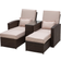OutSunny 841-015 Outdoor Lounge Set, 1 Table incl. 2 Chairs