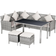 OutSunny 860-093V70 Patio Dining Set, 1 Table incl. 1 Sofas
