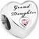 Pandora Granddaughter Heart Charm - Silver/Pink